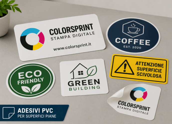 Adesivi PVC personalizzati per superfici piane