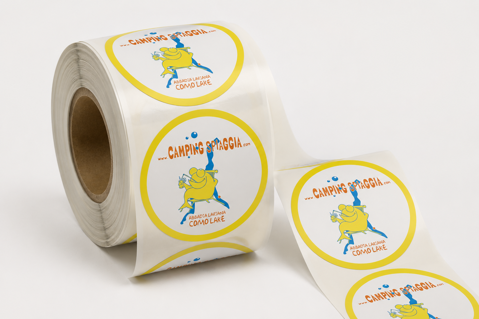 Etichette adesive personalizzate in bobina realizzate da Colorsprint
