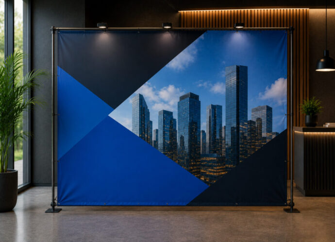 Fondale backdrop personalizzato per fiere eventi e allestimenti